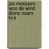 Jos Meessen - Woe de Wind diene naam kint