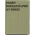 Reader Bestuurskunde en beleid
