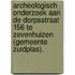 Archeologisch onderzoek aan de Dorpsstraat 156 te Zevenhuizen (gemeente Zuidplas).