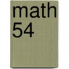 Math 54 door Stephen Hake