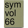 Sym Vol 66 door Spring Harbor Cold