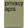 Privacy Apis door Michael J. May
