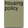 Housing Policy by Martin Lux