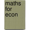 Maths For Econ door Srinivas Raghavendra