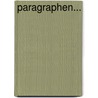 Paragraphen... door Friedrich Dominicus Ring