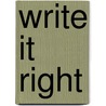 Write It Right door Edna Mae Burnam