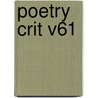 Poetry Crit V61 by Lawrence Trudeau