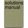 Solutions Manual door Kenneth Sauer