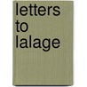 Letters To Lalage by Lois Lang-Sims