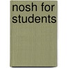 Nosh For Students by Joy May