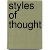 Styles of Thought door David Weissman