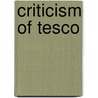 Criticism of Tesco door Frederic P. Miller