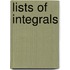 Lists Of Integrals