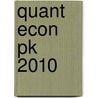 Quant Econ Pk 2010 by Ciara Whelan