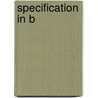 Specification in B door Kevin Lano