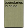 Boundaries In China door John Hay