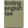 Finding English Law door John Eaton