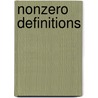 Nonzero Definitions by Gil McElroy