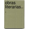 Obras Literarias... door Moli ere