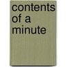 Contents of a Minute door Josephine Jacobsen