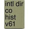 Intl Dir Co Hist V61 door Jay P. Pederson
