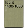 Lit Crit 1400-1800 1 door Dennis Poupard