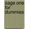 Sage One For Dummies by Jane Kelly