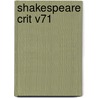 Shakespeare Crit V71 by Michael Lablanc