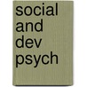 Social And Dev Psych door Orly Klein
