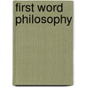First Word Philosophy door Richard Fleming