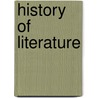 History Of Literature door John McBrewster