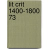 Lit Crit 1400-1800 73 by Lynn Spampinato