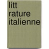 Litt Rature Italienne door Henri Hauvette