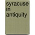 Syracuse In Antiquity