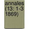 Annales (13: 1-3 1869) door Soci T. D'Agriculture