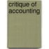 Critique Of Accounting