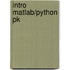 Intro Matlab/Python Pk