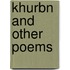 Khurbn And Other Poems