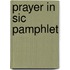 Prayer in Sic Pamphlet