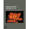 Annual Report (115-118) door New England Society in the City York
