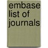 Embase List Of Journals