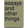 Essays And Other Things door William Hamilton