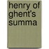 Henry Of Ghent's  Summa