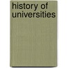 History Of Universities door Mordechai Feingold