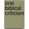 Oral Biblical Criticism door Gill Davies