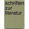 Schriften zur Literatur by Cesare Pavese