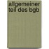 Allgemeiner Teil Des Bgb