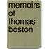 Memoirs Of Thomas Boston