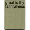 Great Is Thy Faithfulness by Not Available