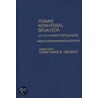 Human Nonverbal Behaviour door Constance E. Obudho